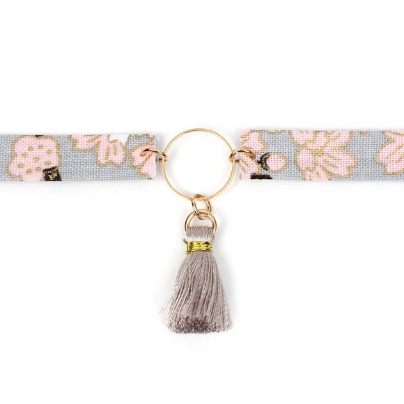 Floral Tassel Choker - Picture 2 of 2